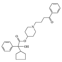 N-benzoylpropyl-4-piperidyl phenylcyclopentyl glycolate