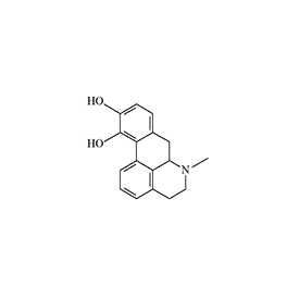 Chemical structure of apomorphine