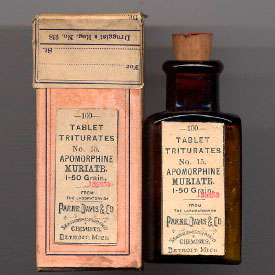 Apomorphine hydrochloride crystals